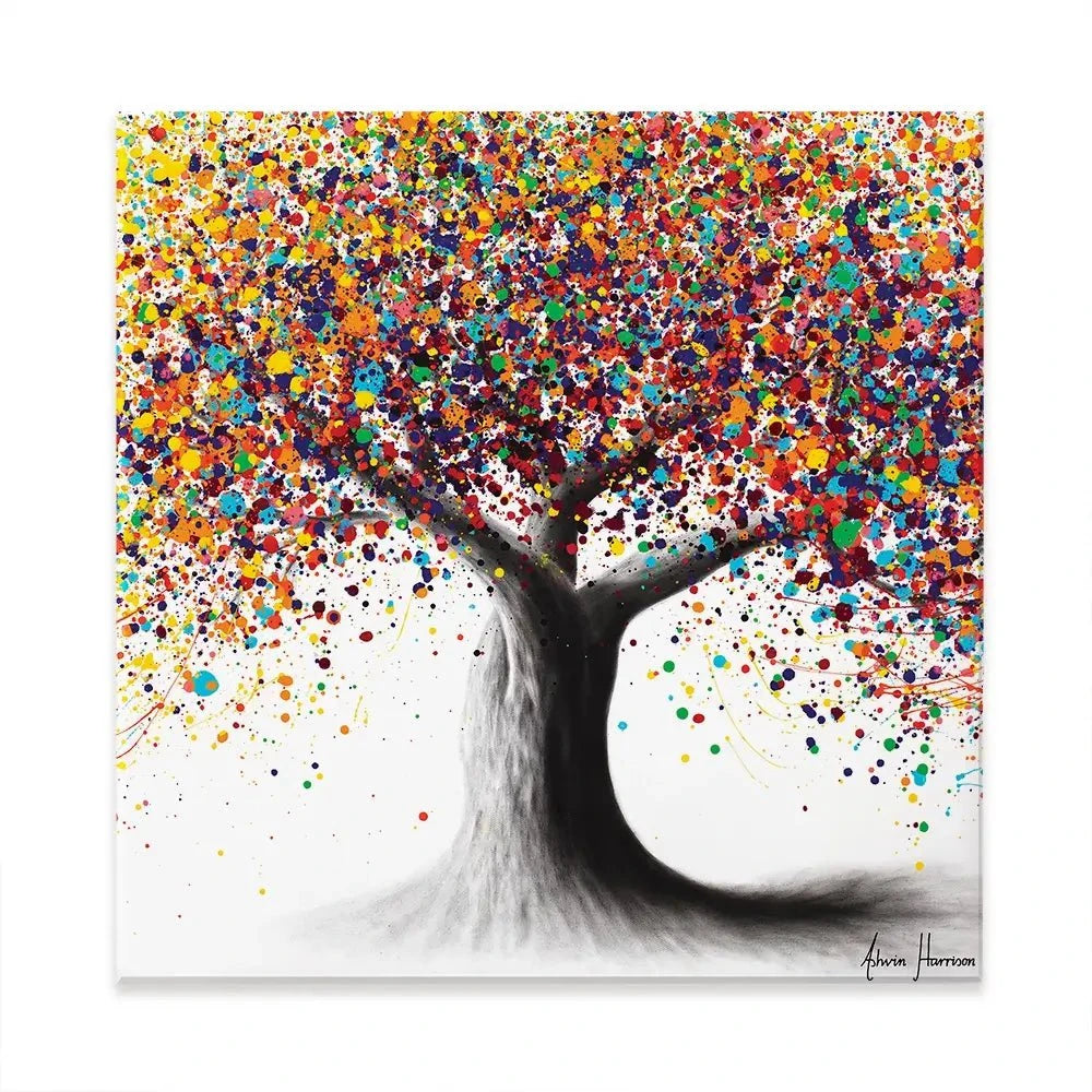 Rainbow Soul Tree Square Canvas Print Rainbow Soul Tree Square Canvas Print | Rainbow Soul Tree Artwork wall art product Ashvin Harrison