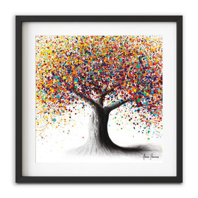 Rainbow Soul Tree Square Framed Art Print wall art product Ashvin Harrison
