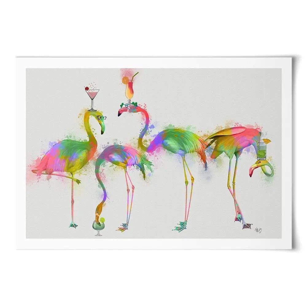 Rainbow Splash Cocktail Party Art Print Rainbow Splash Cocktail Party Art Print wall art product Fab Funky