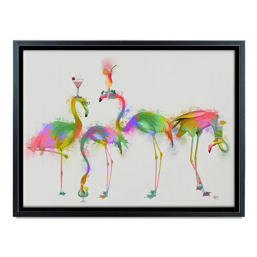 Rainbow Splash Cocktail Party Canvas Print Rainbow Splash Cocktail Party Canvas Print wall art product Fab Funky