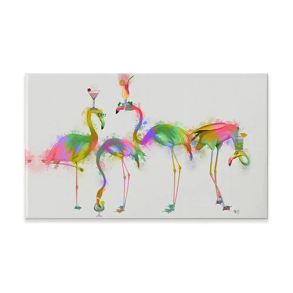 Rainbow Splash Cocktail Party Canvas Print Rainbow Splash Cocktail Party Canvas Print wall art product Fab Funky