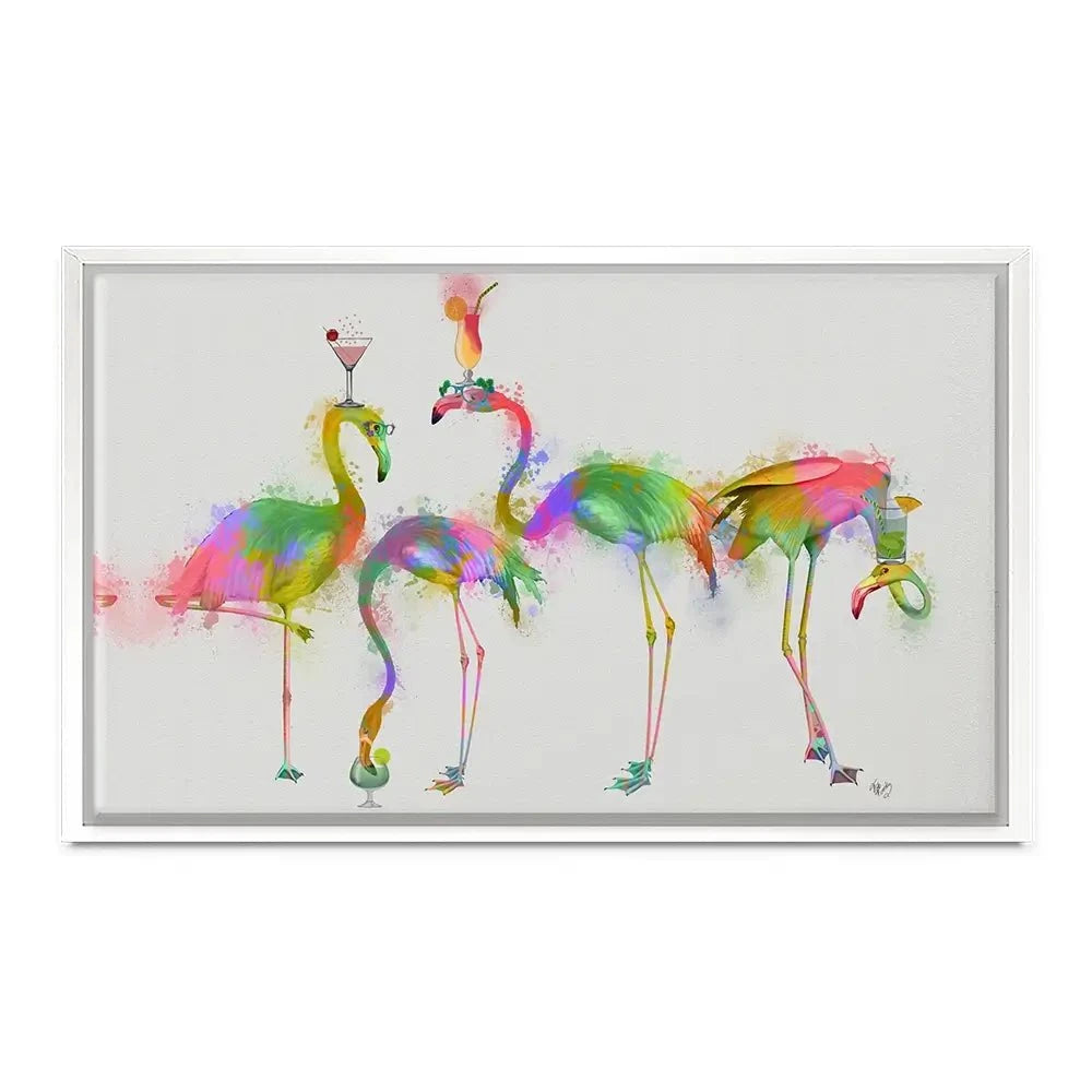 Rainbow Splash Cocktail Party Canvas Print Rainbow Splash Cocktail Party Canvas Print wall art product Fab Funky