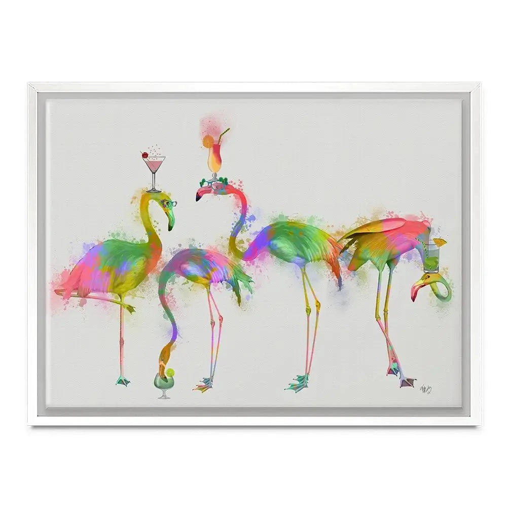 Rainbow Splash Cocktail Party Canvas Print Rainbow Splash Cocktail Party Canvas Print wall art product Fab Funky