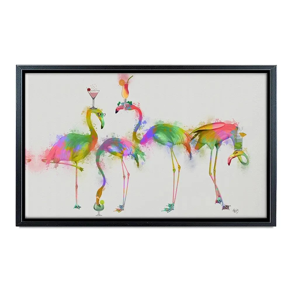 Rainbow Splash Cocktail Party Canvas Print Rainbow Splash Cocktail Party Canvas Print wall art product Fab Funky