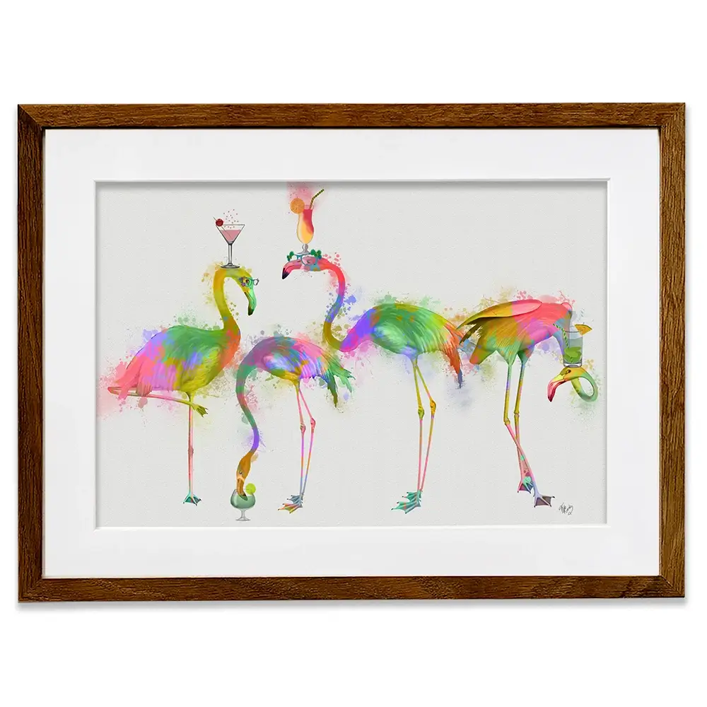 Rainbow Splash Cocktail Party Framed Art Print Rainbow Splash Cocktail Party Framed Art Print wall art product Fab Funky