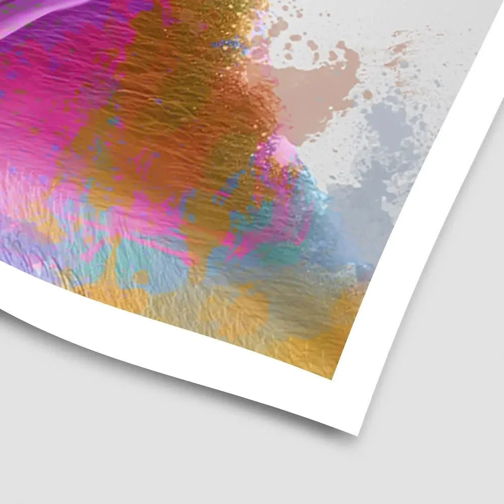 Rainbow Splash Four Ostriches Art Print Rainbow Splash Four Ostriches Art Print wall art product Fab Funky