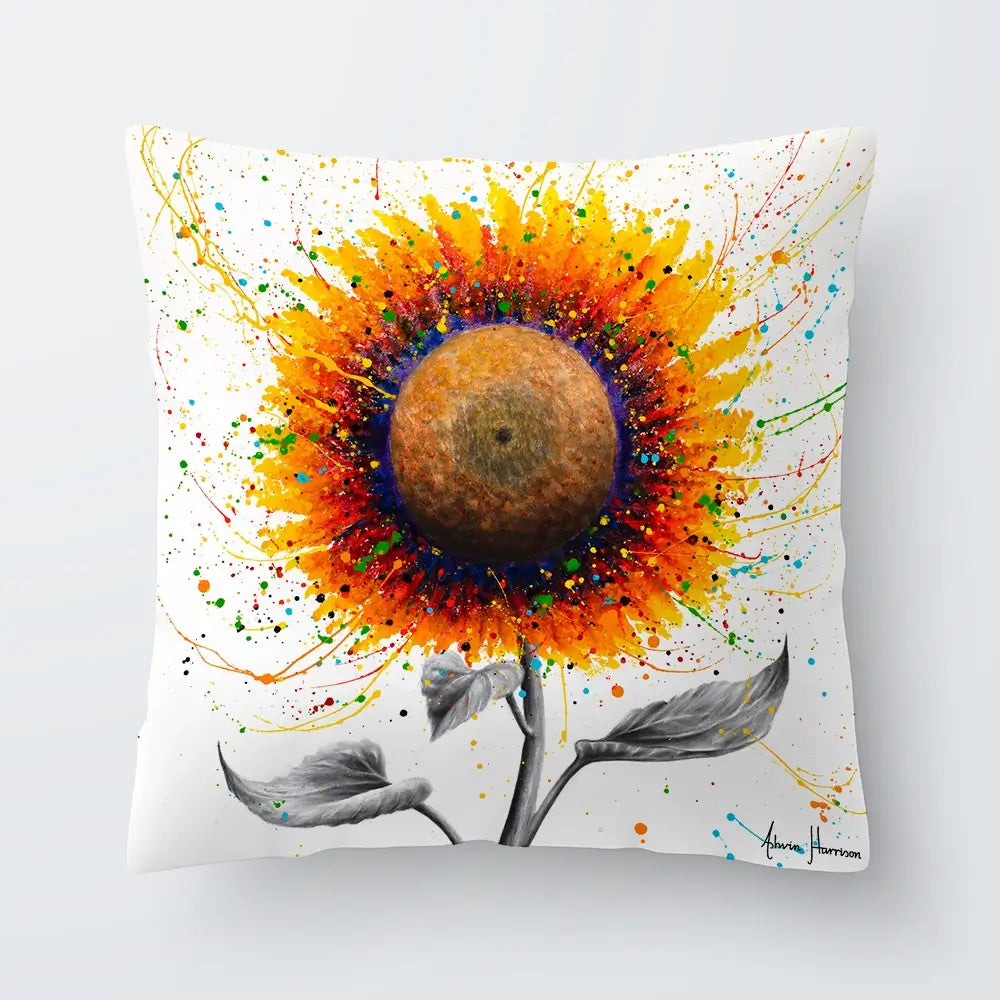 Rainbow Sunflower Cushion Rainbow Sunflower Cushion wall art product Ashvin Harrison