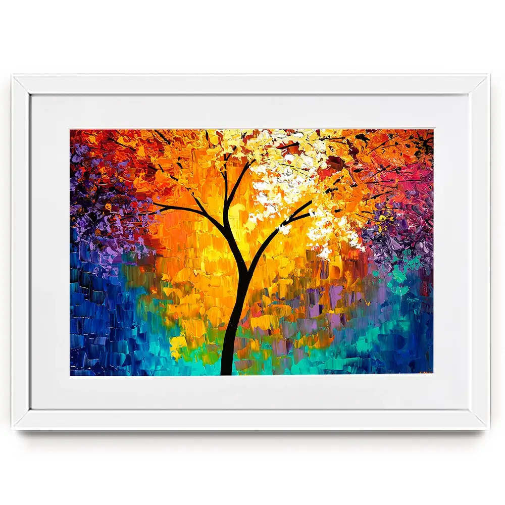 Rainbow Tree Of Life Framed Art Print Rainbow Tree Of Life Framed Art Print wall art product Osnat Tzadok
