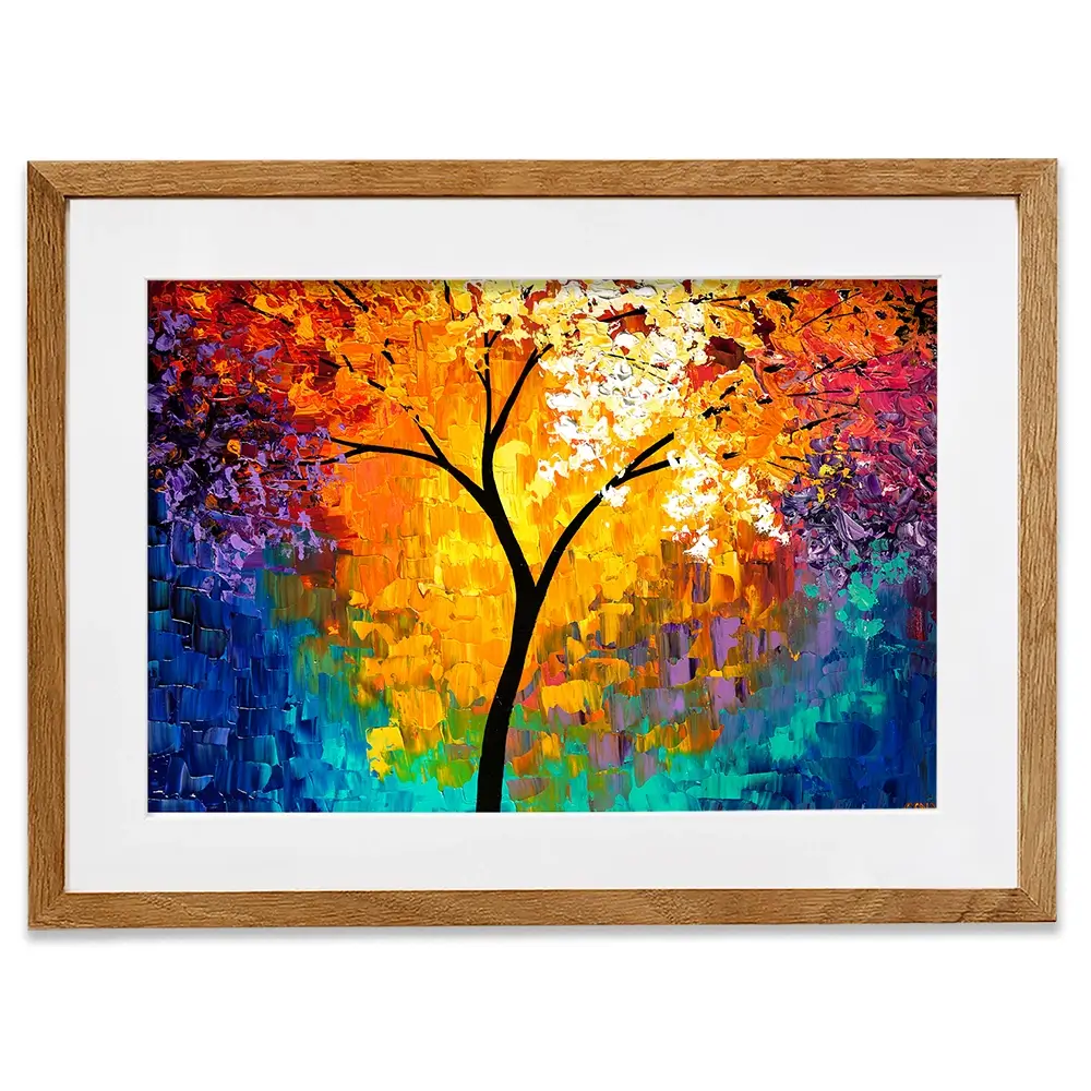 Rainbow Tree Of Life Framed Art Print Rainbow Tree Of Life Framed Art Print wall art product Osnat Tzadok