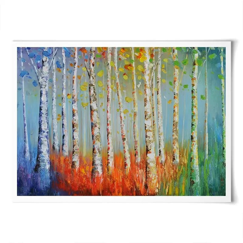 Rainbow Tree Trunks Art Print Rainbow Tree Trunks Art Print wall art product CHENYU ARTS / Shutterstock