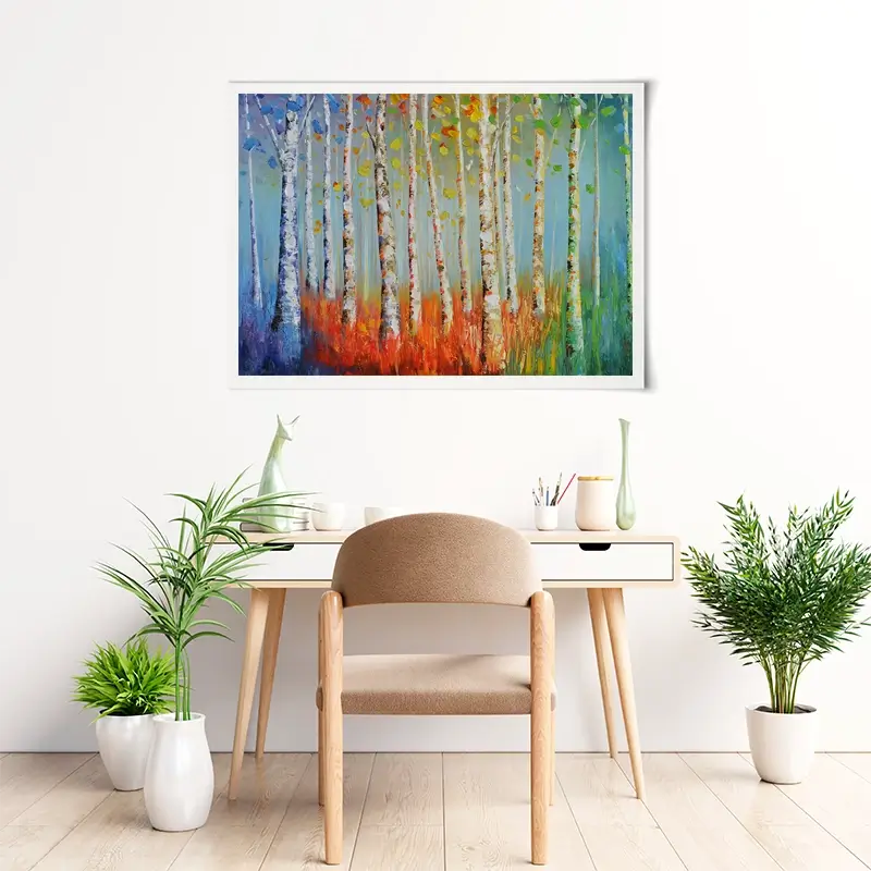 Rainbow Tree Trunks Art Print Rainbow Tree Trunks Art Print wall art product CHENYU ARTS / Shutterstock