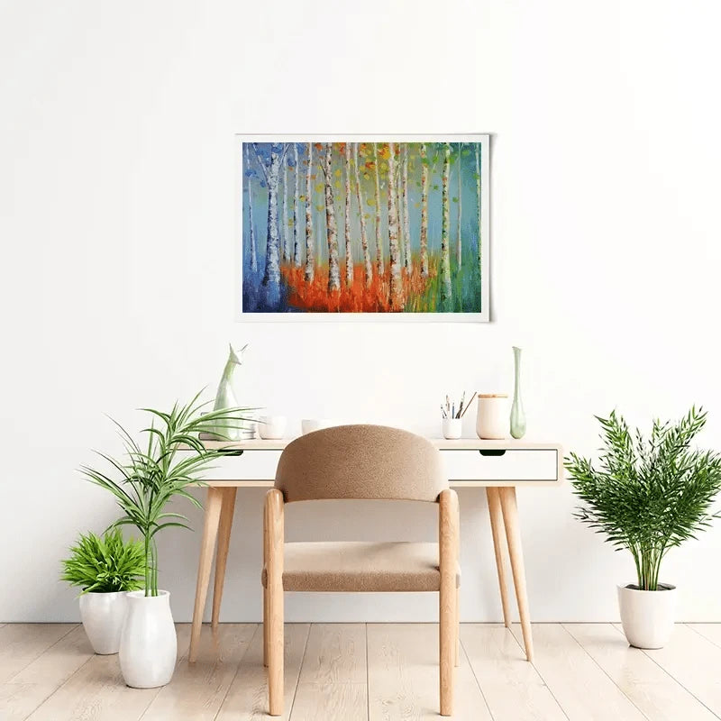 Rainbow Tree Trunks Art Print Rainbow Tree Trunks Art Print wall art product CHENYU ARTS / Shutterstock