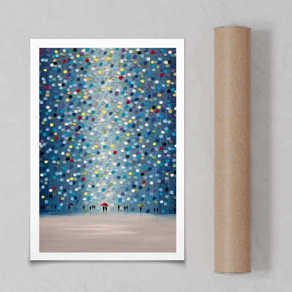 Raindrop Confetti Art Print Raindrop Confetti Art Print wall art product Ekaterina Ermilkina