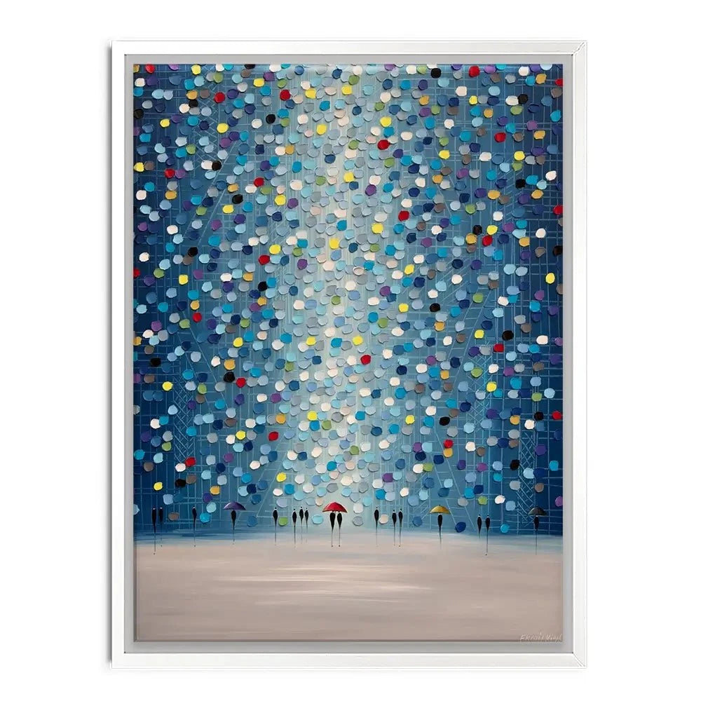 Raindrop Confetti Canvas Print Raindrop Confetti Canvas Print wall art product Ekaterina Ermilkina