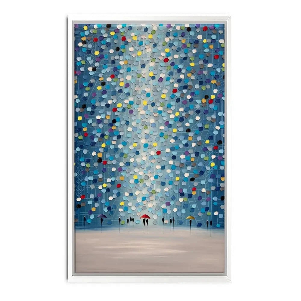 Raindrop Confetti Canvas Print Raindrop Confetti Canvas Print wall art product Ekaterina Ermilkina