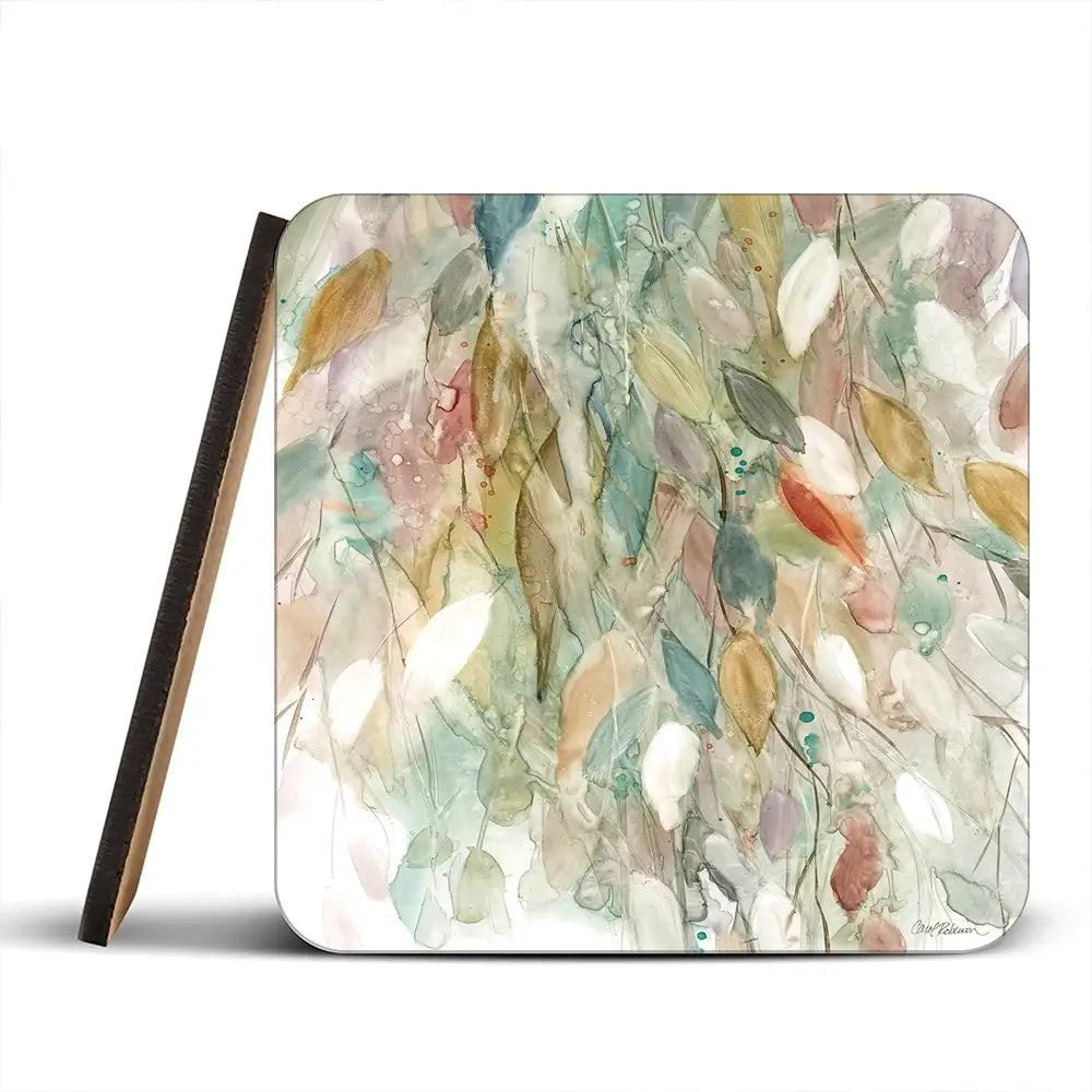 Rainy Cascade Coaster Set Rainbow Soul Tree Coaster Set | Rainbow Soul Tree Art Coasters wall art product Carol Robinson