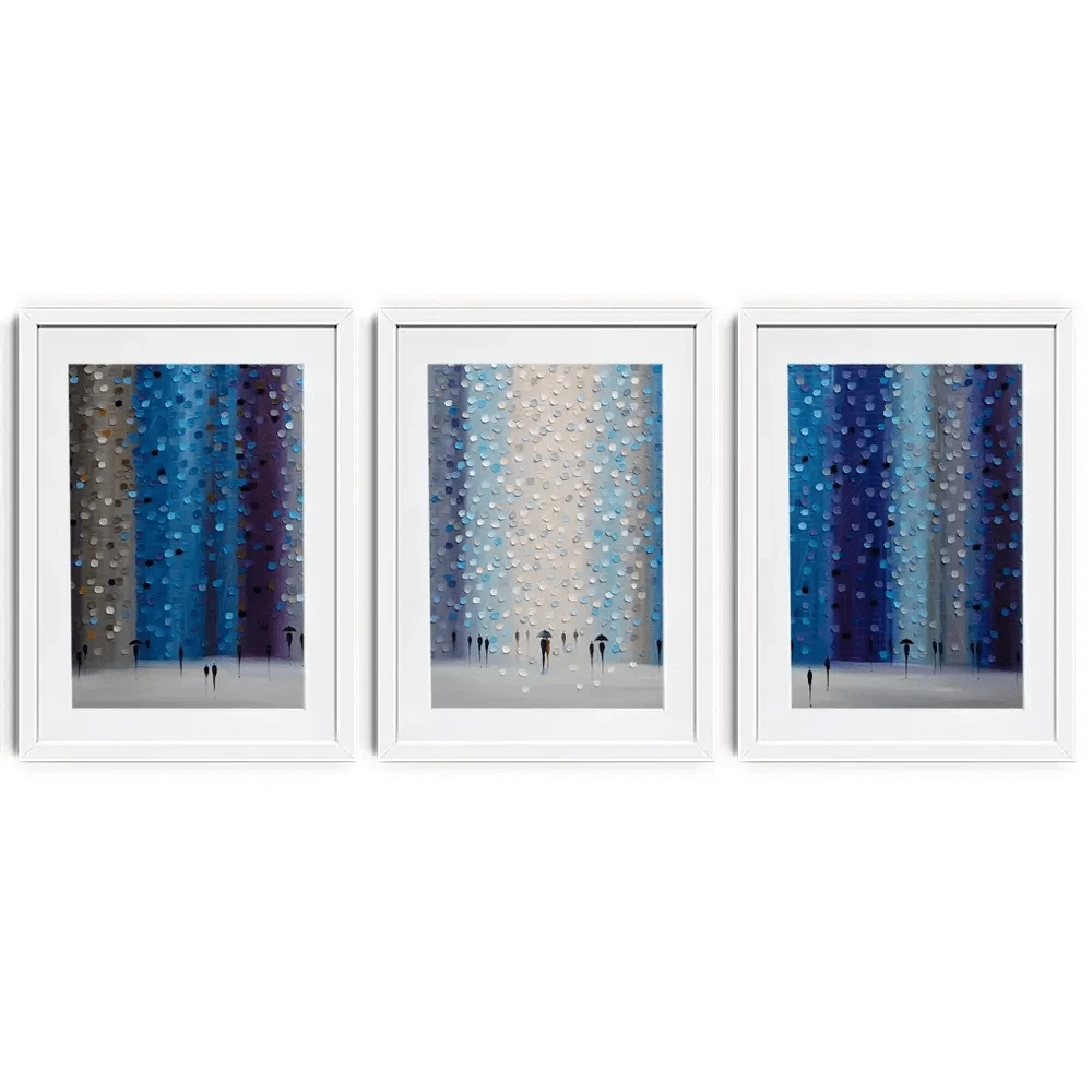 Rainy City For Us Framed Art Print Trio Rainy City For Us Framed Art Print Trio wall art product Ekaterina Ermilkina