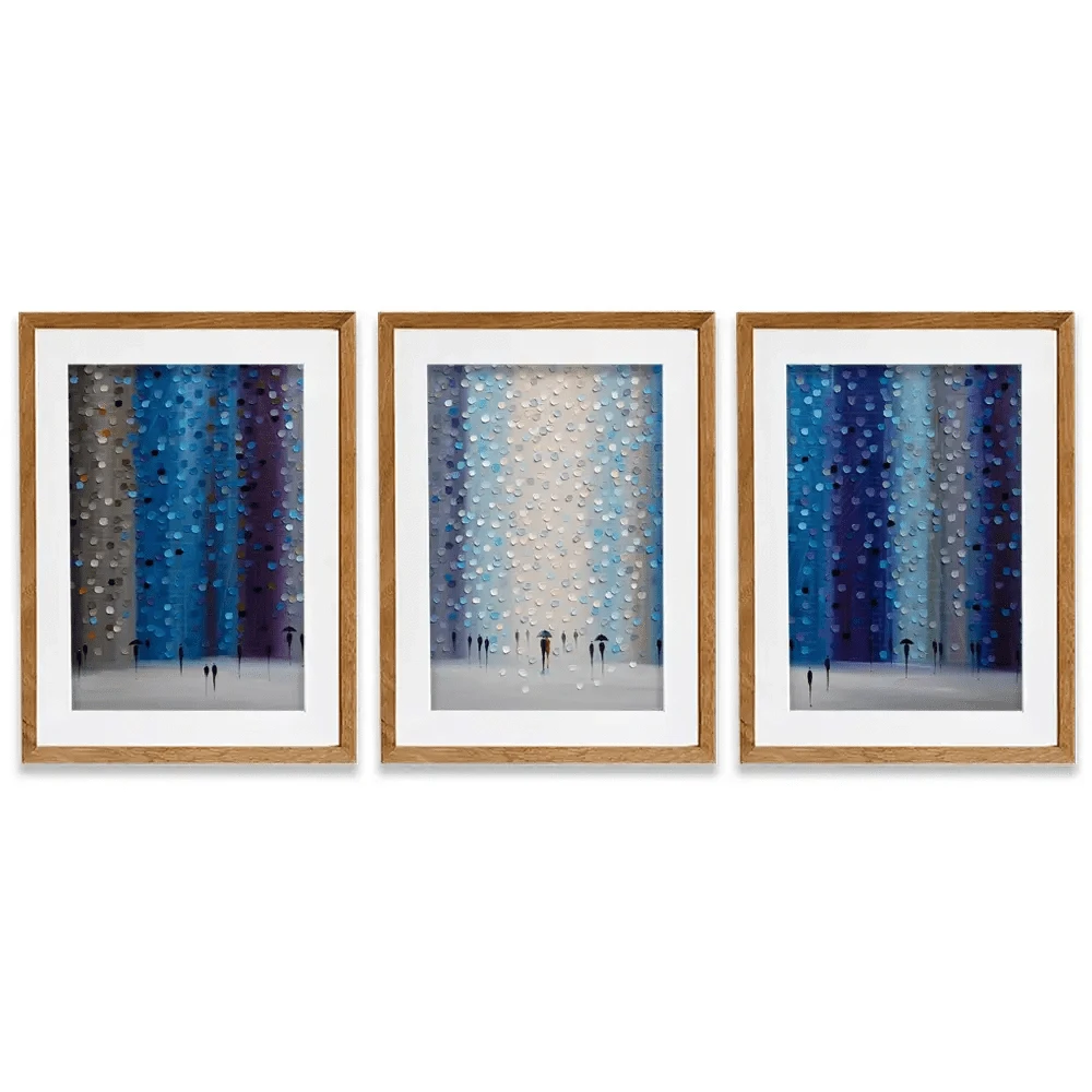 Rainy City For Us Framed Art Print Trio Rainy City For Us Framed Art Print Trio wall art product Ekaterina Ermilkina