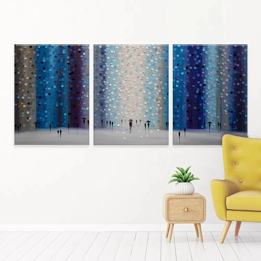 Rainy City For Us Trio Canvas Print Rainy City For Us Trio Canvas Print wall art product Ekaterina Ermilkina