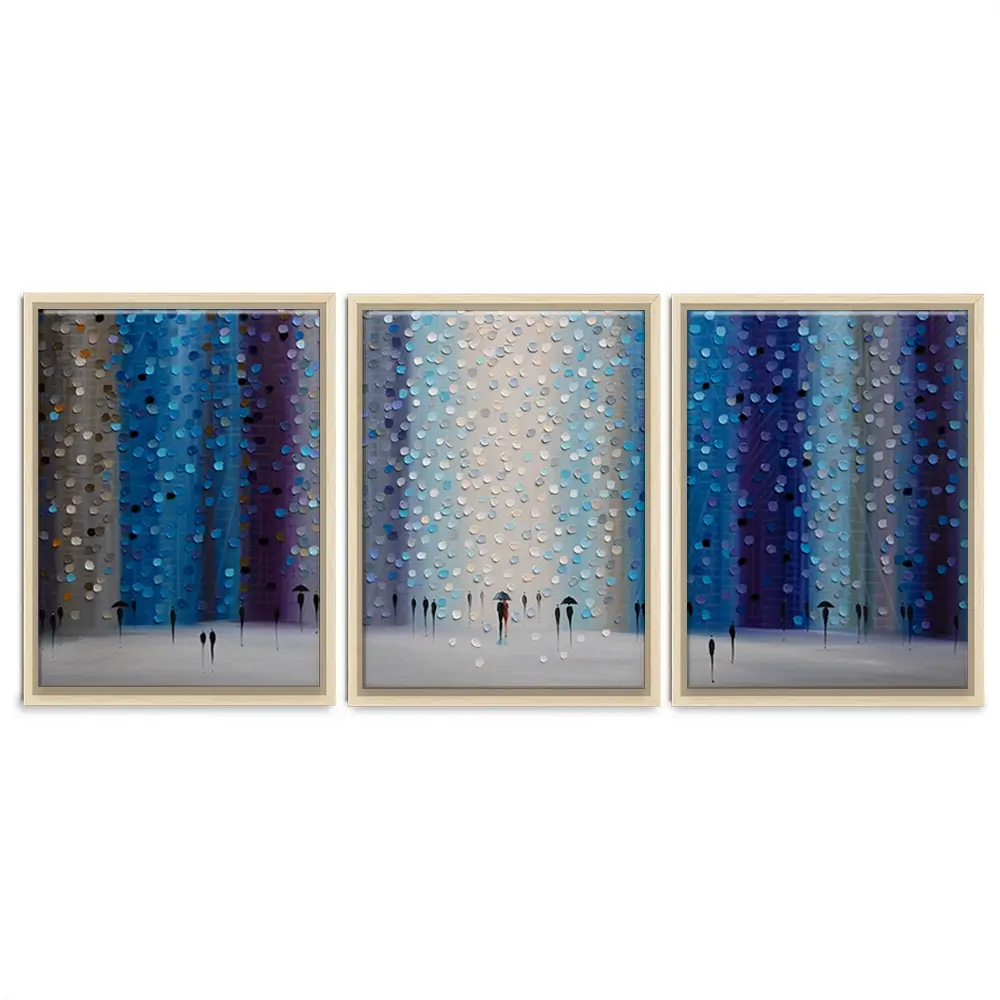 Rainy City For Us Trio Canvas Print Rainy City For Us Trio Canvas Print wall art product Ekaterina Ermilkina