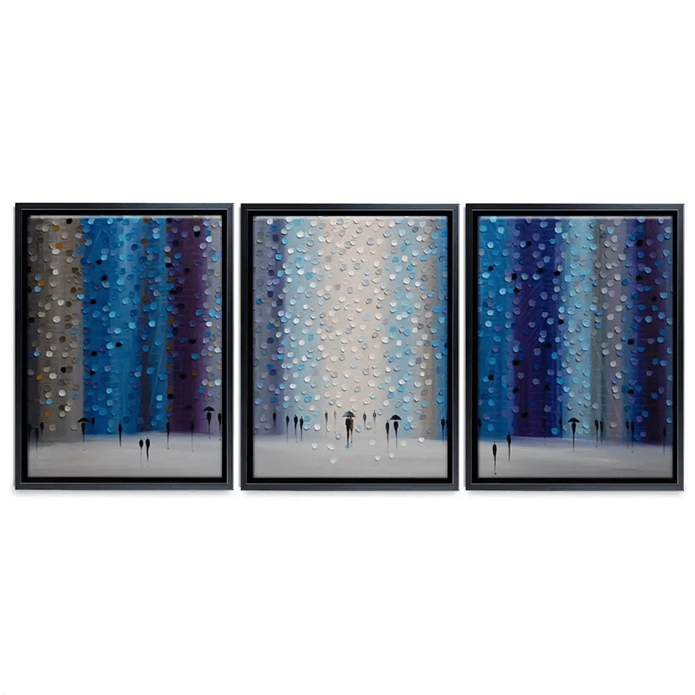 Rainy City For Us Trio Canvas Print Rainy City For Us Trio Canvas Print wall art product Ekaterina Ermilkina