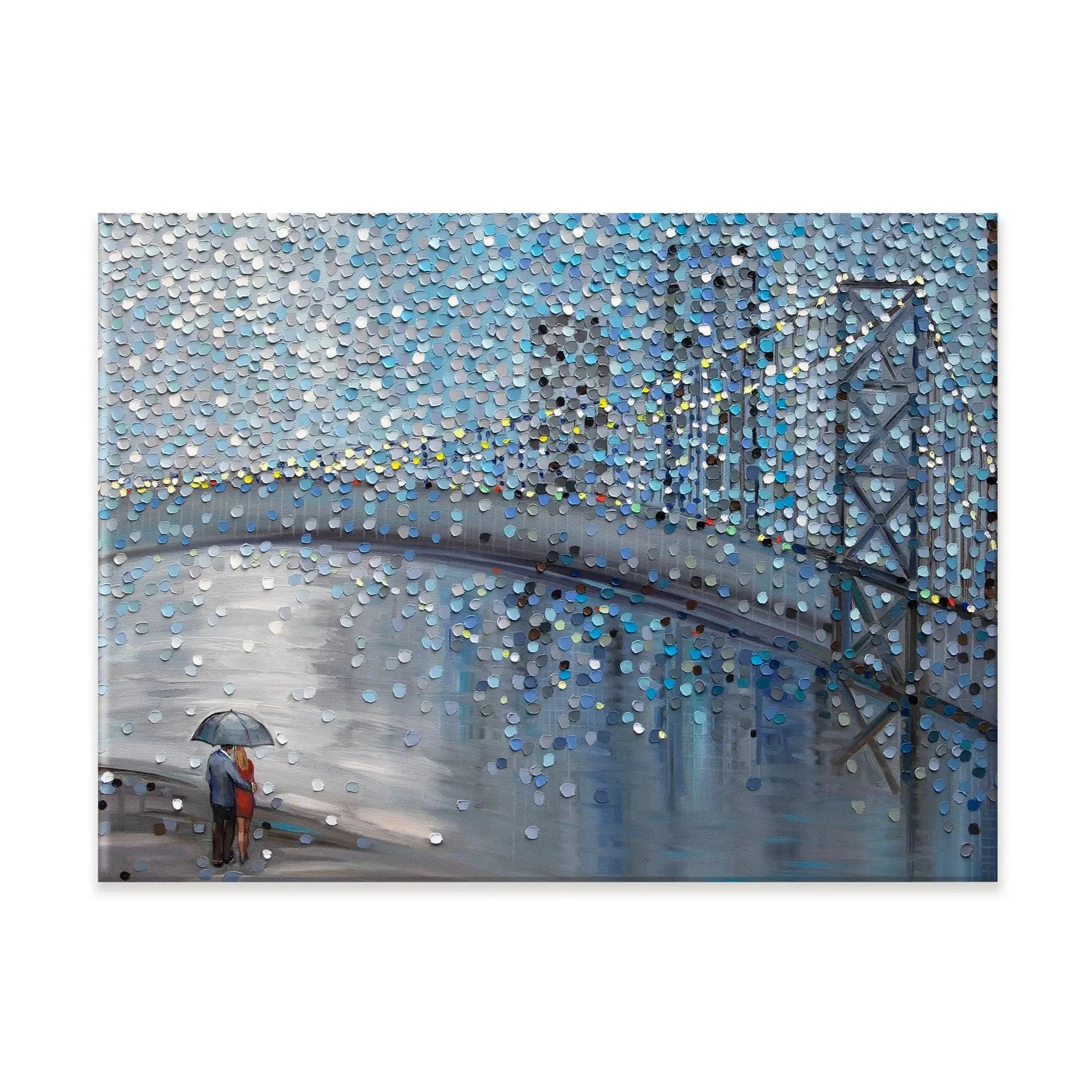 Rainy Date With The Bridge View Canvas Print Rainy Date With The Bridge View Canvas Print wall art product Ekaterina Ermilkina
