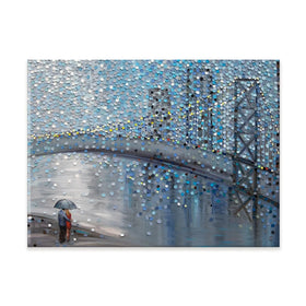 Rainy Date With The Bridge View Canvas Print Rainy Date With The Bridge View Canvas Print wall art product Ekaterina Ermilkina