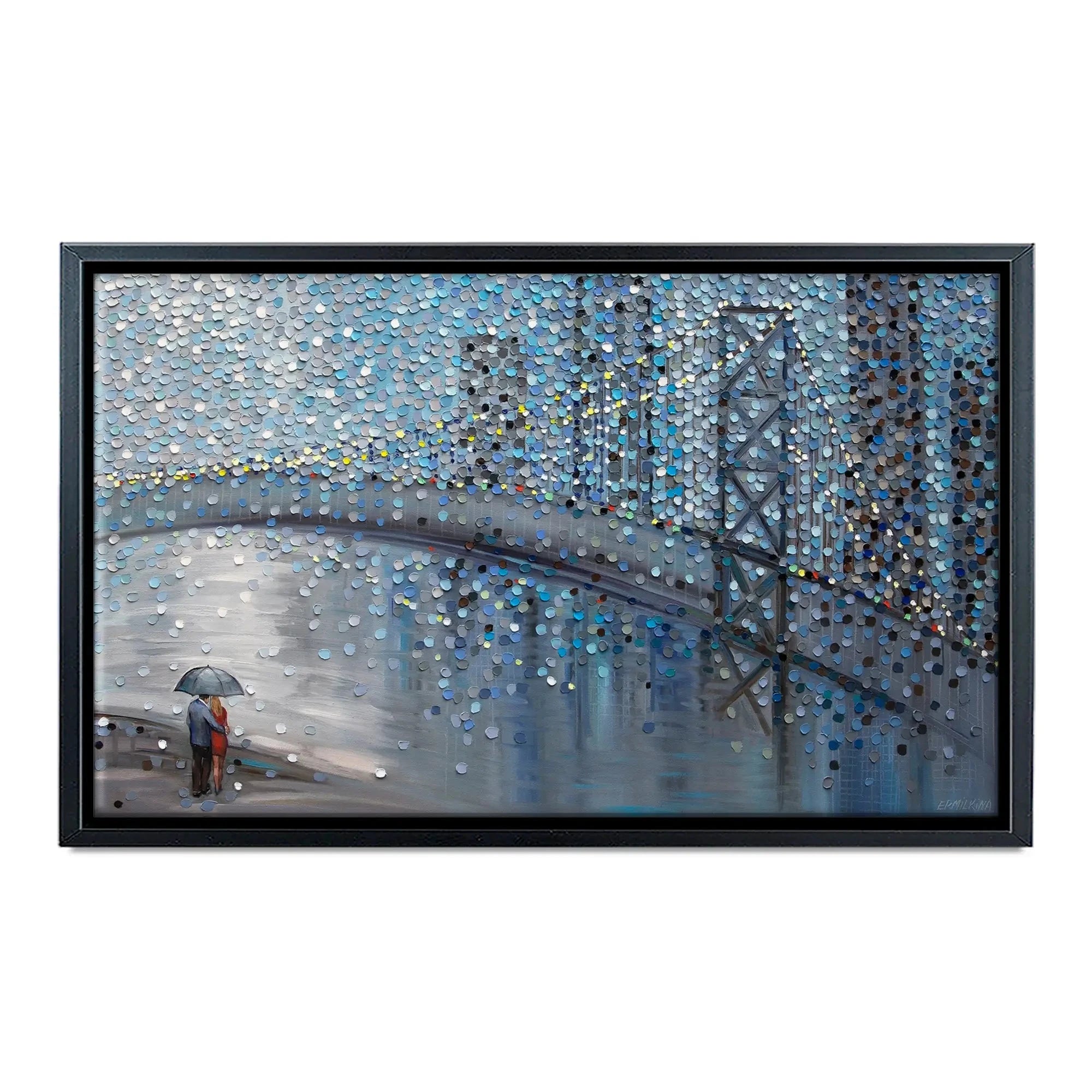 Rainy Date With The Bridge View Canvas Print Rainy Date With The Bridge View Canvas Print wall art product Ekaterina Ermilkina