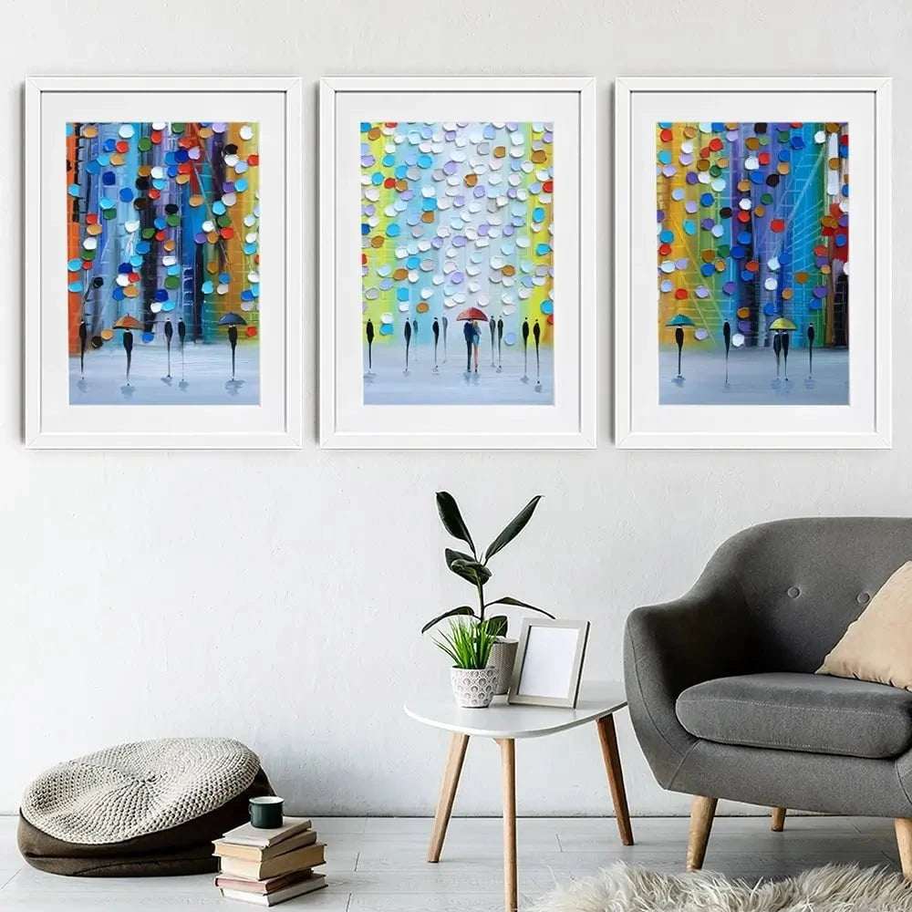 Rainy Fantasty Framed Art Print Trio Rainy Fantasty Framed Art Print Trio wall art product Ekaterina Ermilkina