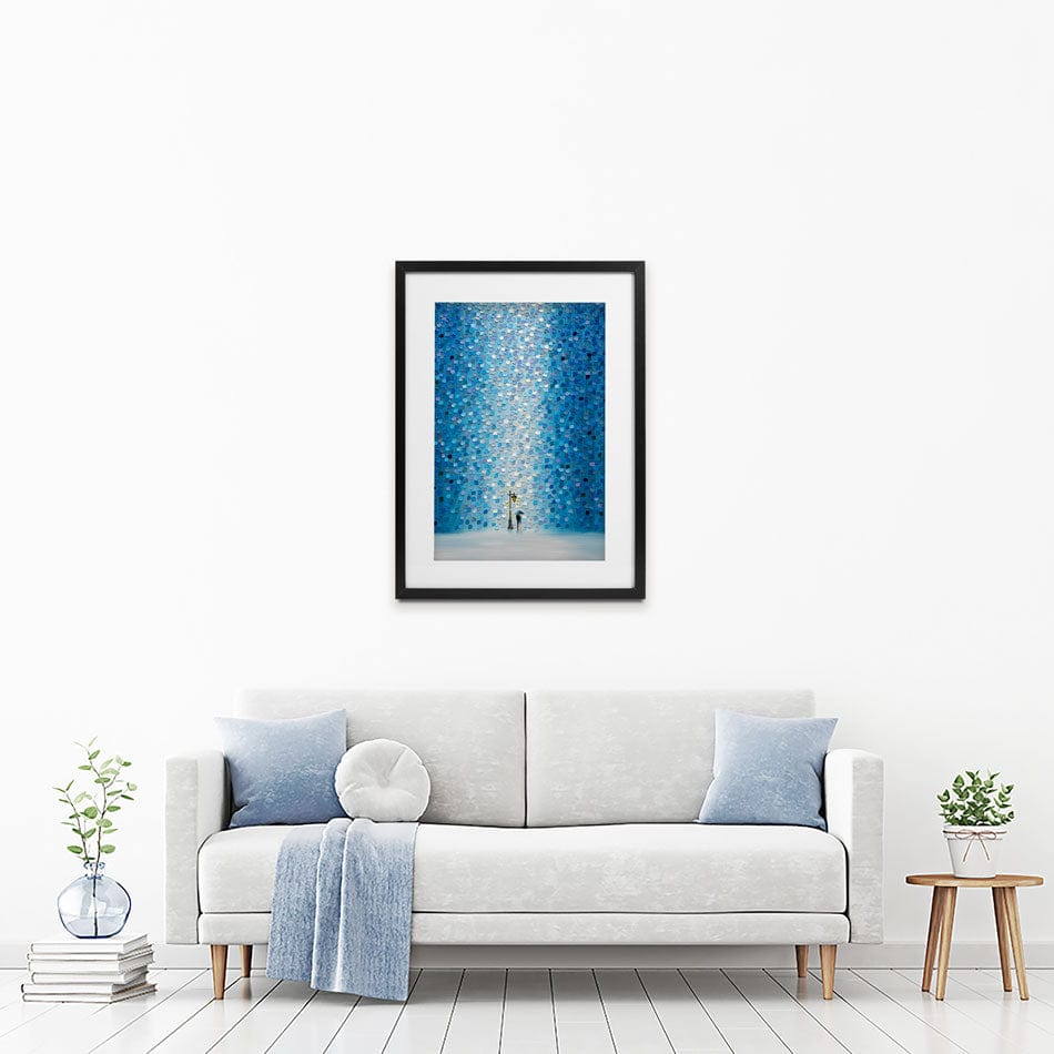 Rainy Streetlight Sonata Framed Art Print wall art product Ekaterina Ermilkina / Independent