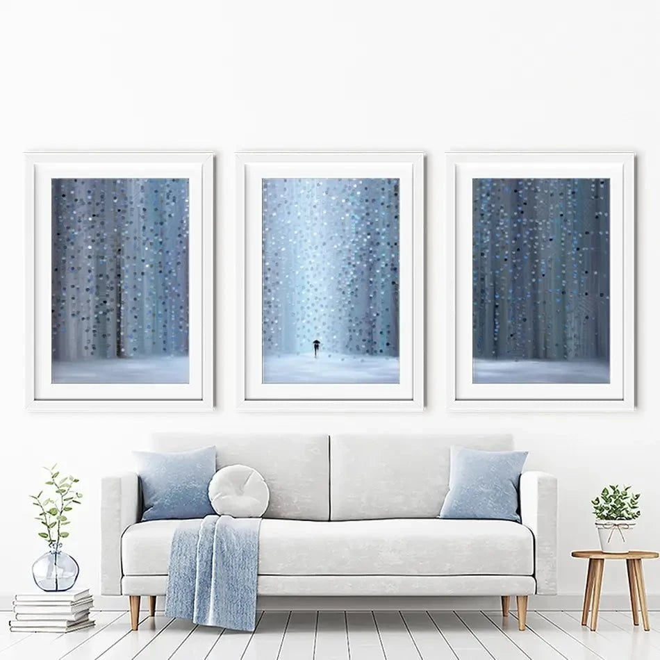 Rainy Stroll Framed Art Print Trio Rainy Stroll Framed Art Print Trio wall art product Ekaterina Ermilkina
