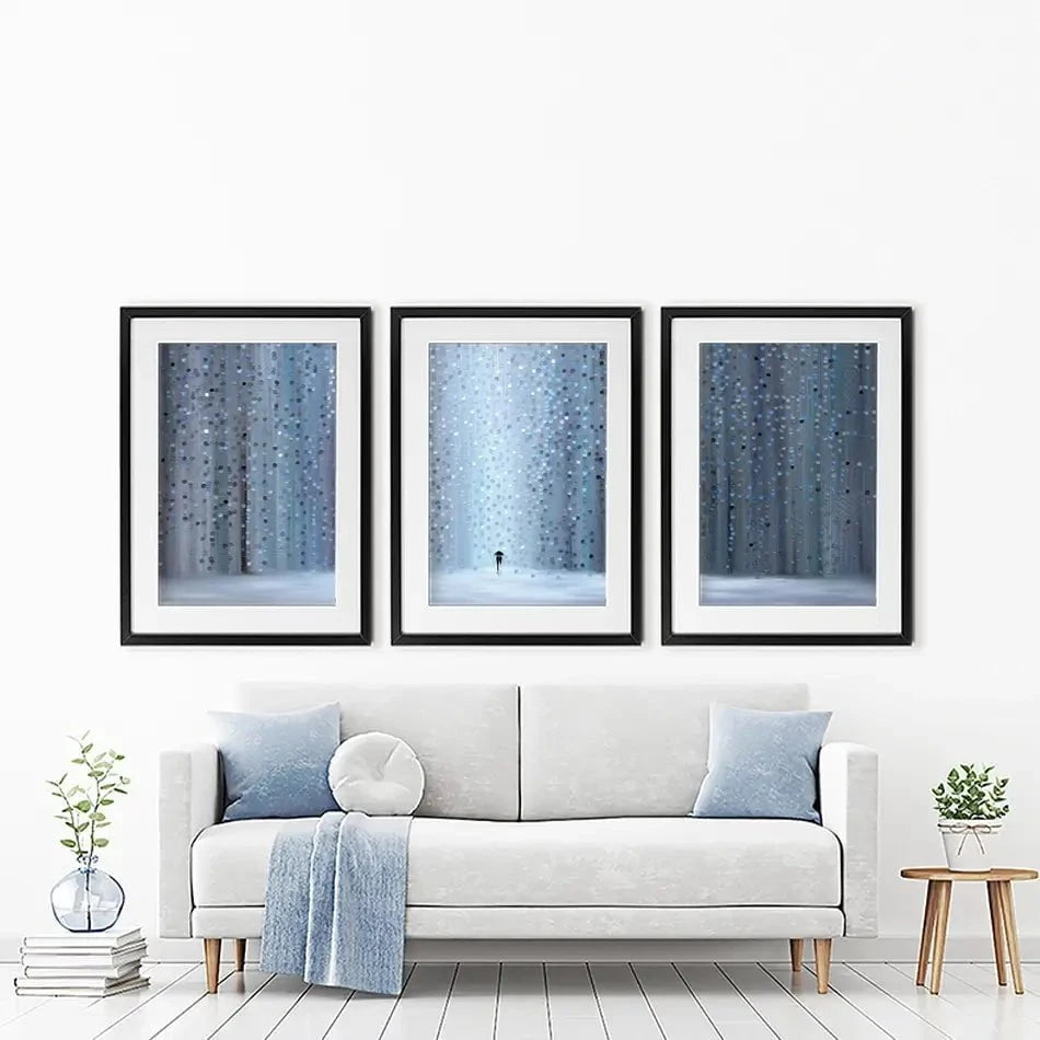 Rainy Stroll Framed Art Print Trio Rainy Stroll Framed Art Print Trio wall art product Ekaterina Ermilkina