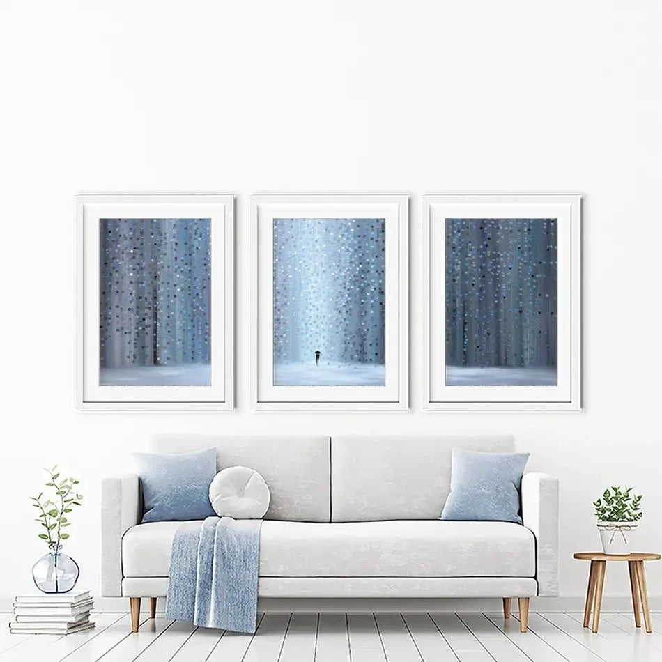 Rainy Stroll Framed Art Print Trio Rainy Stroll Framed Art Print Trio wall art product Ekaterina Ermilkina