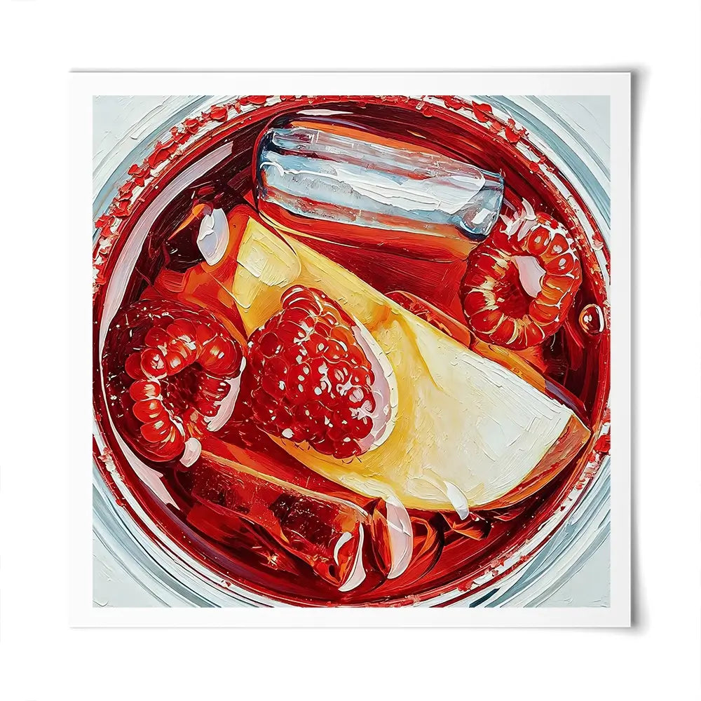 Raspberry Negroni Cocktail Square Art Print Raspberry Negroni Cocktail Square Art Print wall art product David Alexander Elder