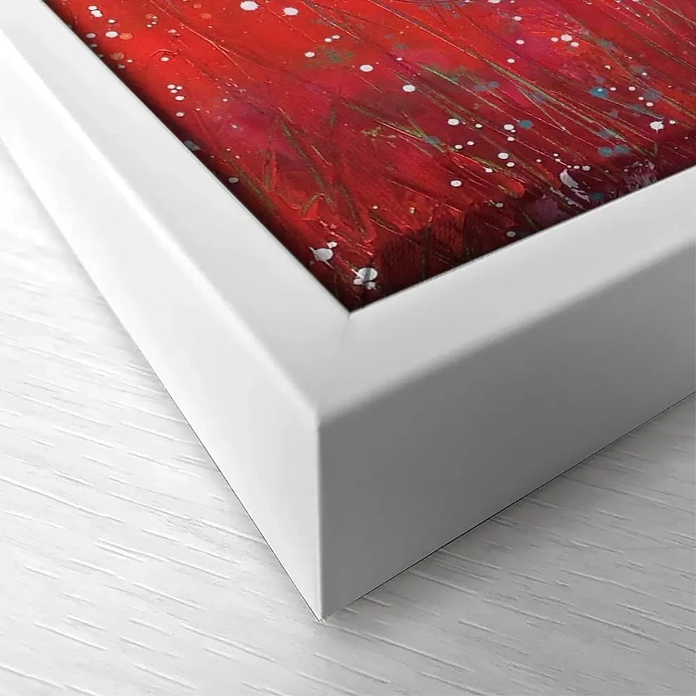 Red Dandelion Dance Square Canvas Print Red Dandelion Dance Square Canvas Print wall art product Laure Bury