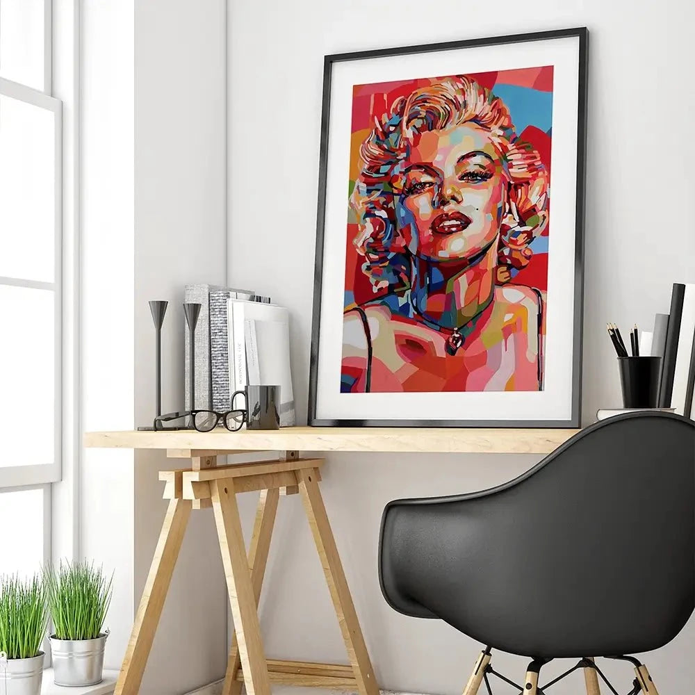 Red Marilyn Framed Art Print Red Marilyn Framed Art Print wall art product Art Print Shop