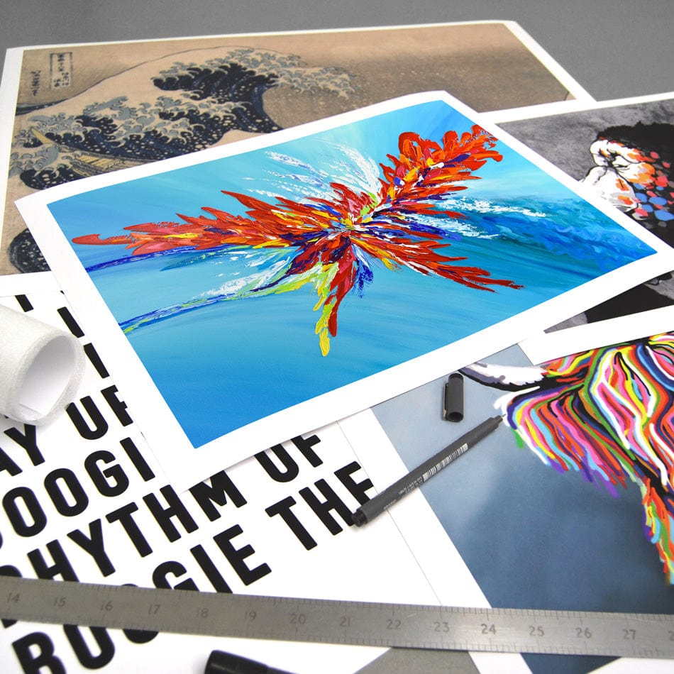 Red Passion Flower Art Print wall art product Olga Tkachyk