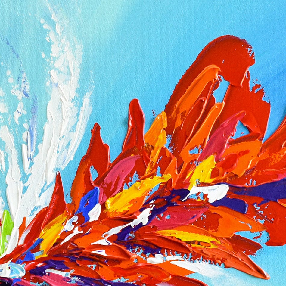 Red Passion Flower Art Print wall art product Olga Tkachyk