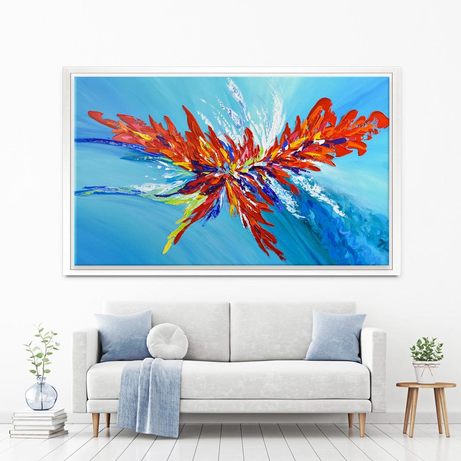 Red Passion Flower Canvas Print wall art product Olga Tkachyk