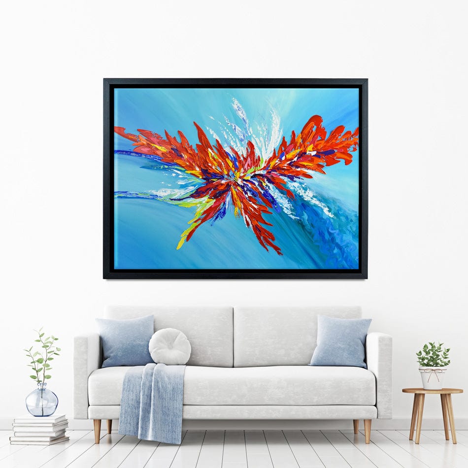 Red Passion Flower Canvas Print wall art product Olga Tkachyk