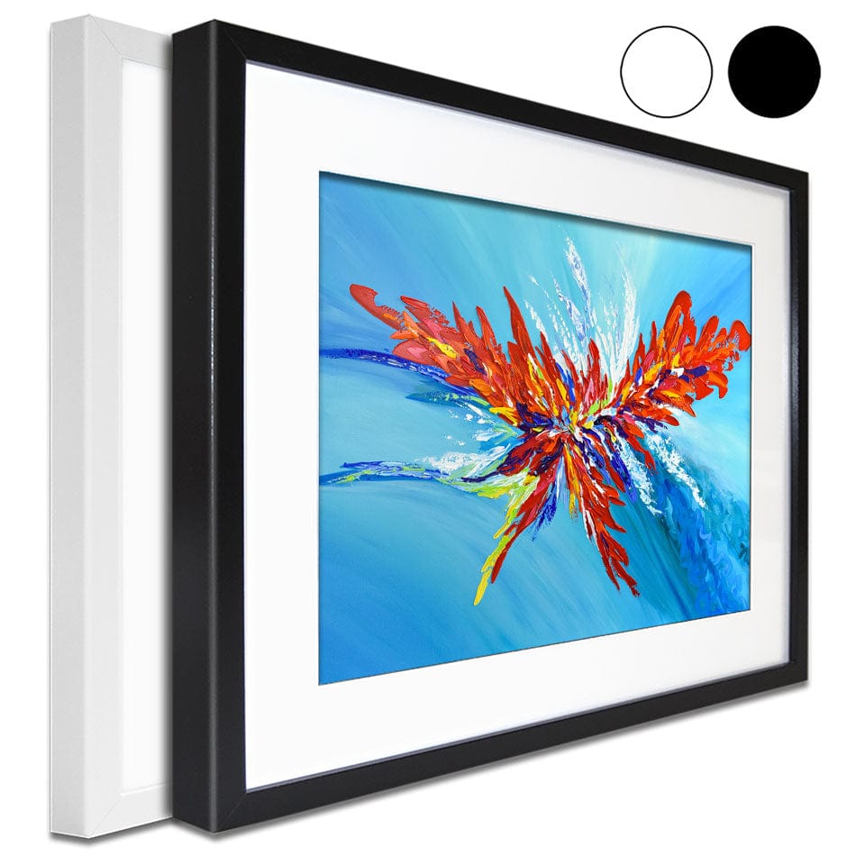 Red Passion Flower Framed Art Print wall art product Olga Tkachyk