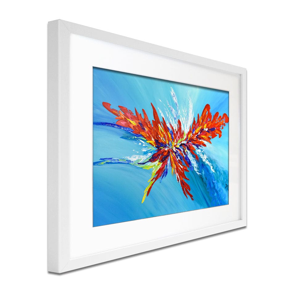 Red Passion Flower Framed Art Print wall art product Olga Tkachyk