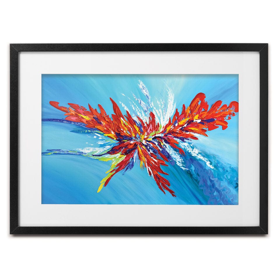 Red Passion Flower Framed Art Print wall art product Olga Tkachyk