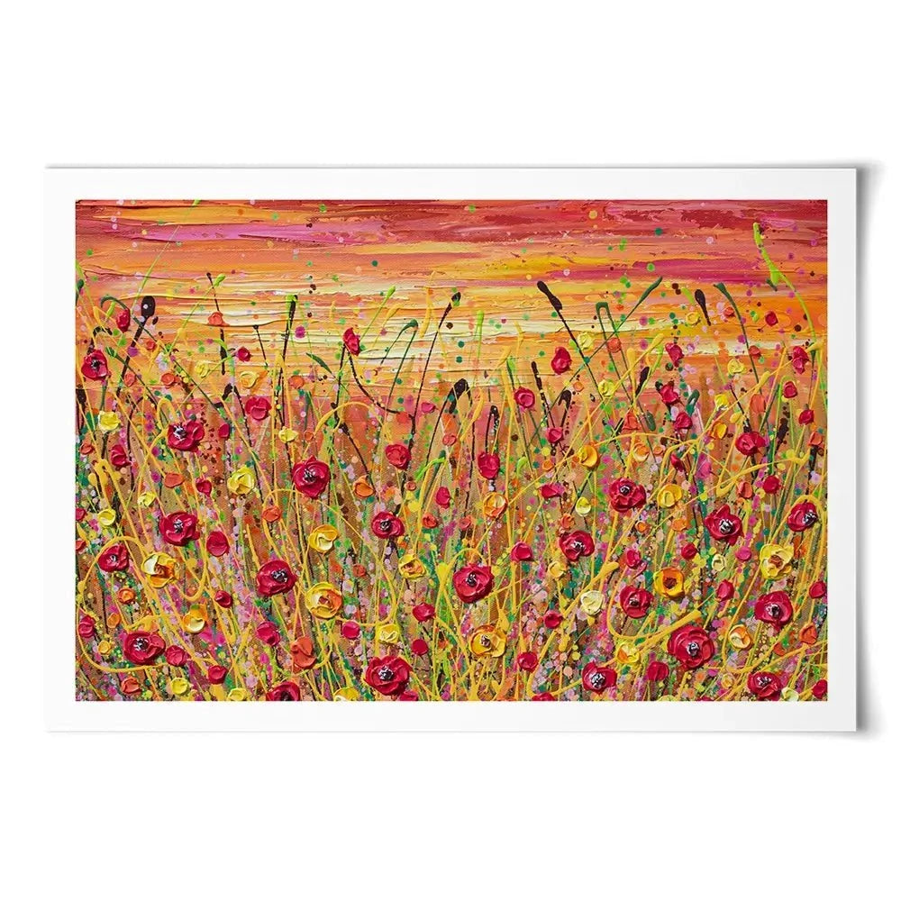 Red Poppies Sunset Art Print Red Poppies Sunset Art Print wall art product Olga Tkachyk