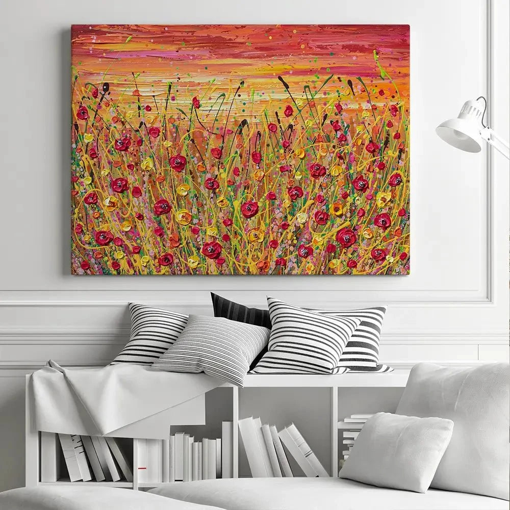 Red Poppies Sunset Canvas Print Red Poppies Sunset Canvas Print wall art product Olga Tkachyk