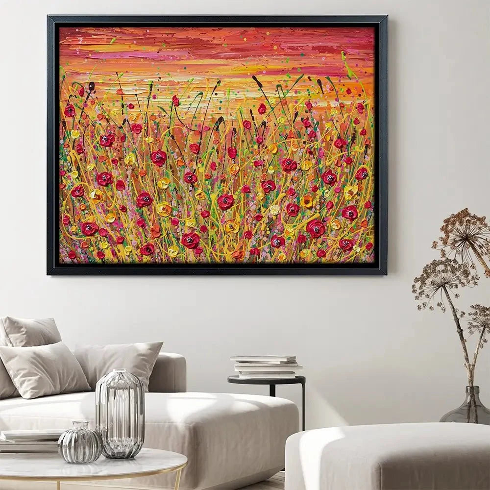 Red Poppies Sunset Canvas Print Red Poppies Sunset Canvas Print wall art product Olga Tkachyk