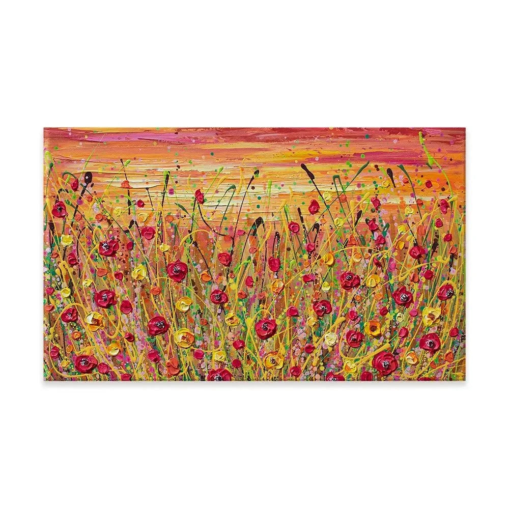 Red Poppies Sunset Canvas Print Red Poppies Sunset Canvas Print wall art product Olga Tkachyk