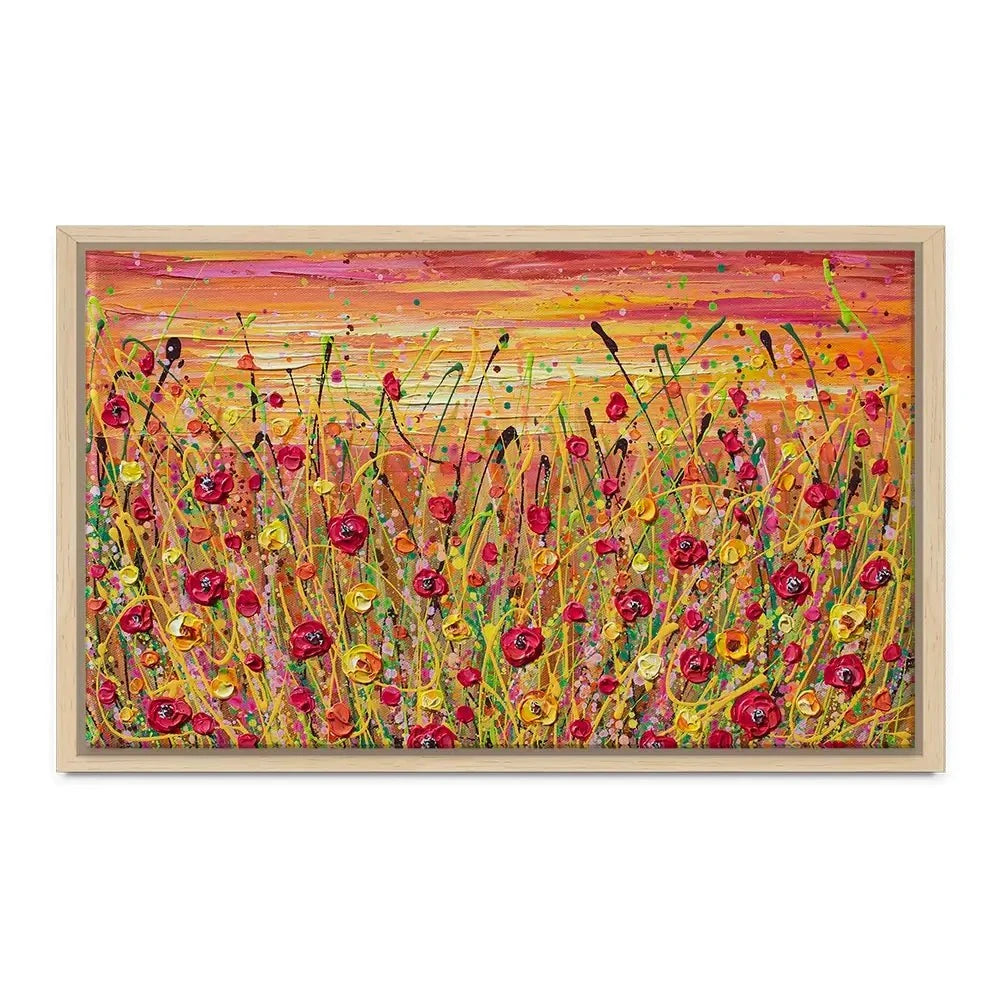 Red Poppies Sunset Canvas Print Red Poppies Sunset Canvas Print wall art product Olga Tkachyk