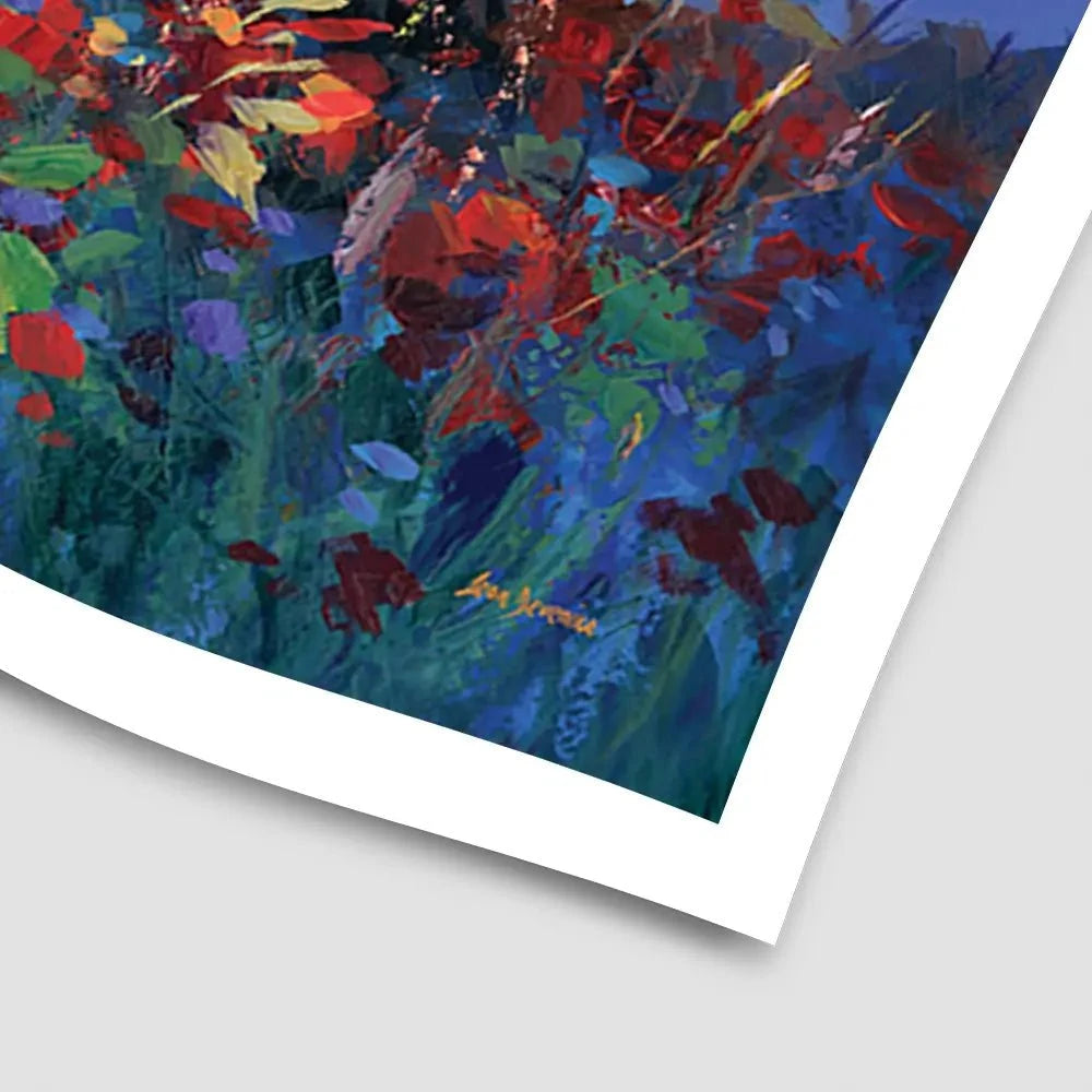 Red Poppy Flower Field At Sunset Art Print Red Poppy Flower Field At Sunset Art Print wall art product Leon Devenice