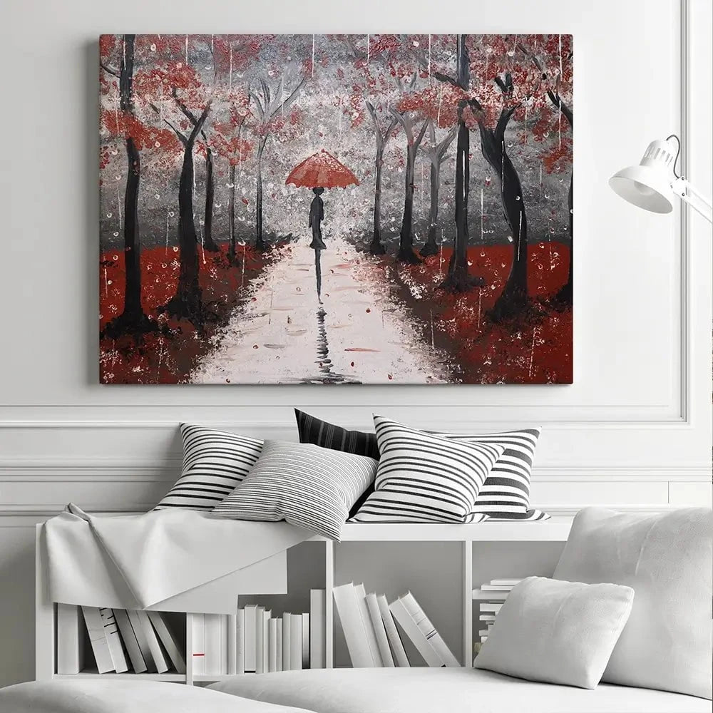 Red Rainy Day Canvas Print Red Rainy Day Canvas Print wall art product Tanya Stone / Shutterstock